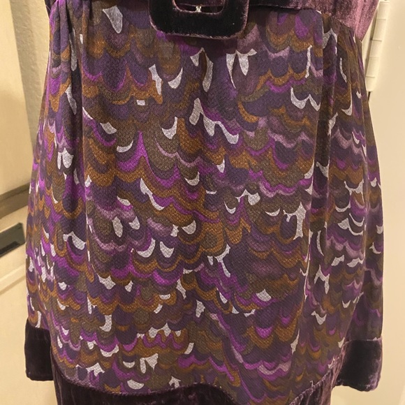 NWOT “NANETTE LEPORE” PURPLE VELVET BLACK POLKA DOT SLEEVELESS TOP – SZ 6 - Picture 8 of 13